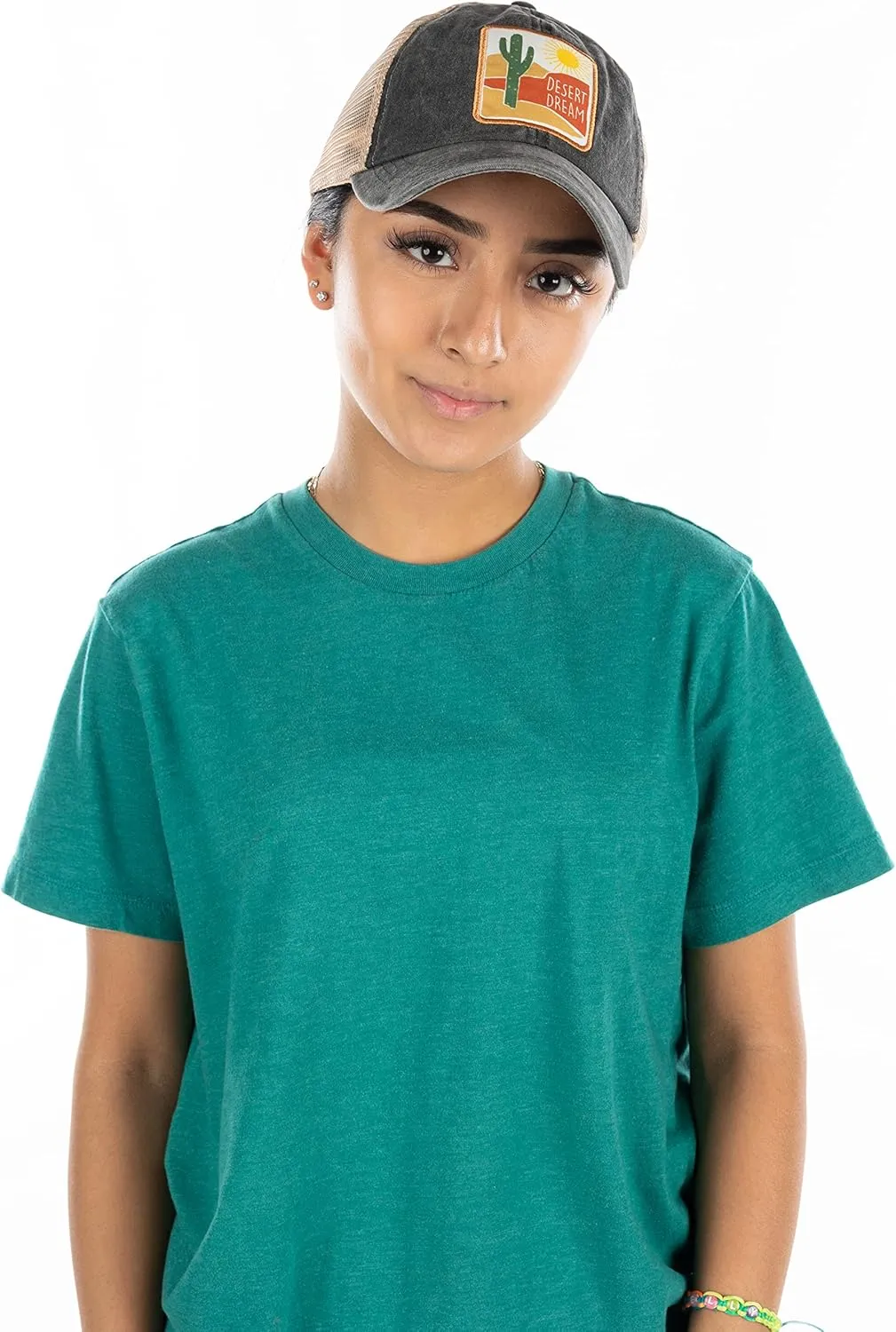 Funky Junque Unisex Dad Hat Mesh Trucker Baseball Cap with Distressed Vintage Patch