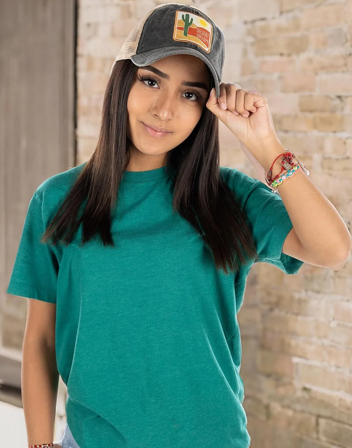 Funky Junque Unisex Dad Hat Mesh Trucker Baseball Cap with Distressed Vintage Patch