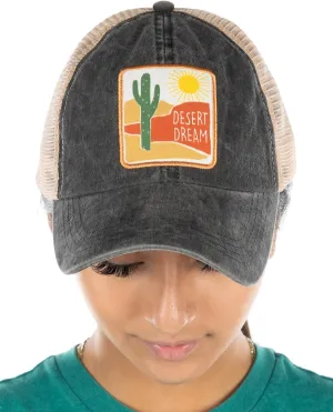 Funky Junque Unisex Dad Hat Mesh Trucker Baseball Cap with Distressed Vintage Patch