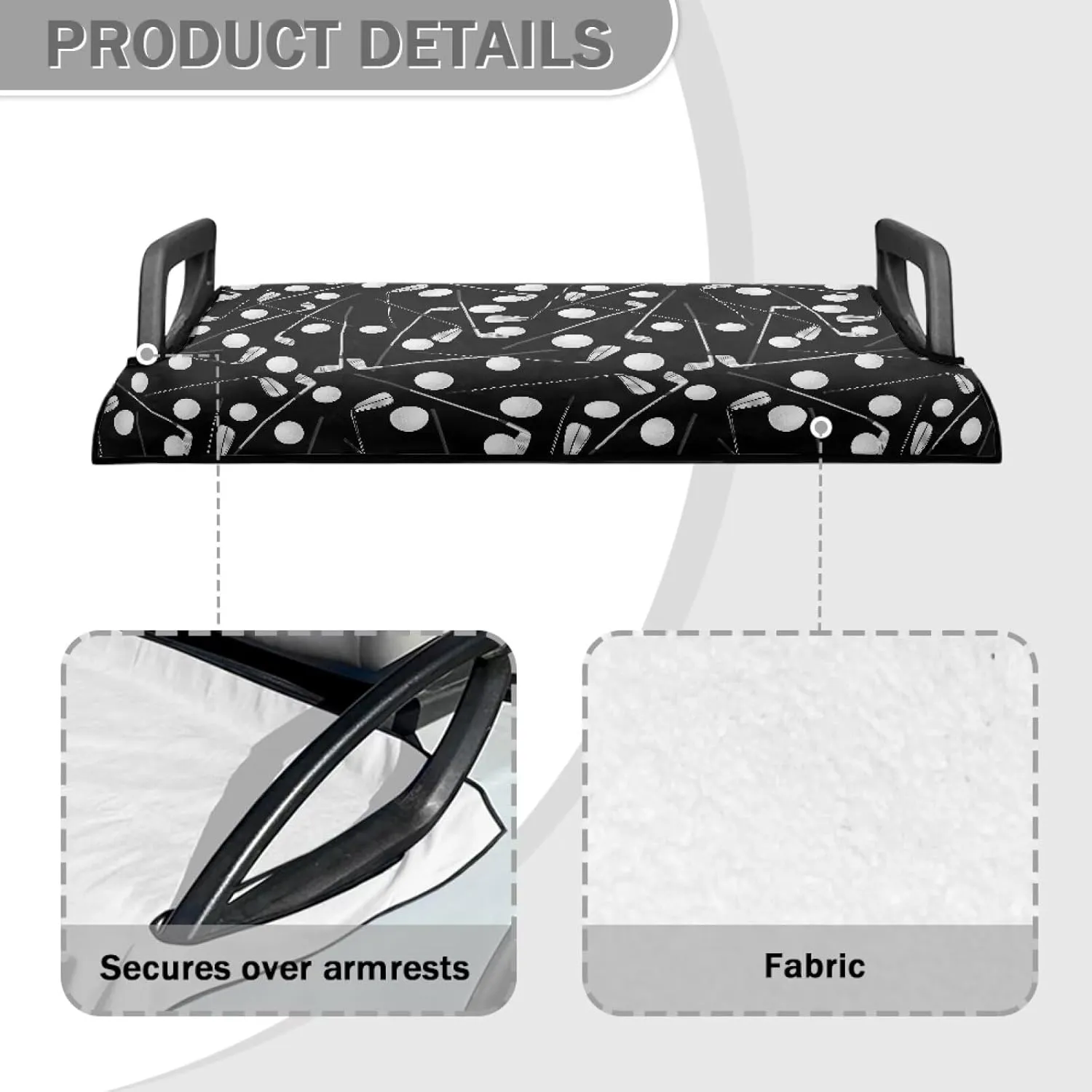 Golf Cart Seat Covers Machine Washable Golf Cart Seat Blanket Reusable Golf Cart Decorations wikth Holes