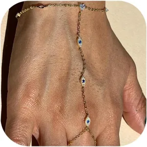Hand Chain Gold Bracelets for Women Trendy Stuff Ring Bracelet Hand Chain Dainty Chain Bracelet Hand Jewelry Gifts