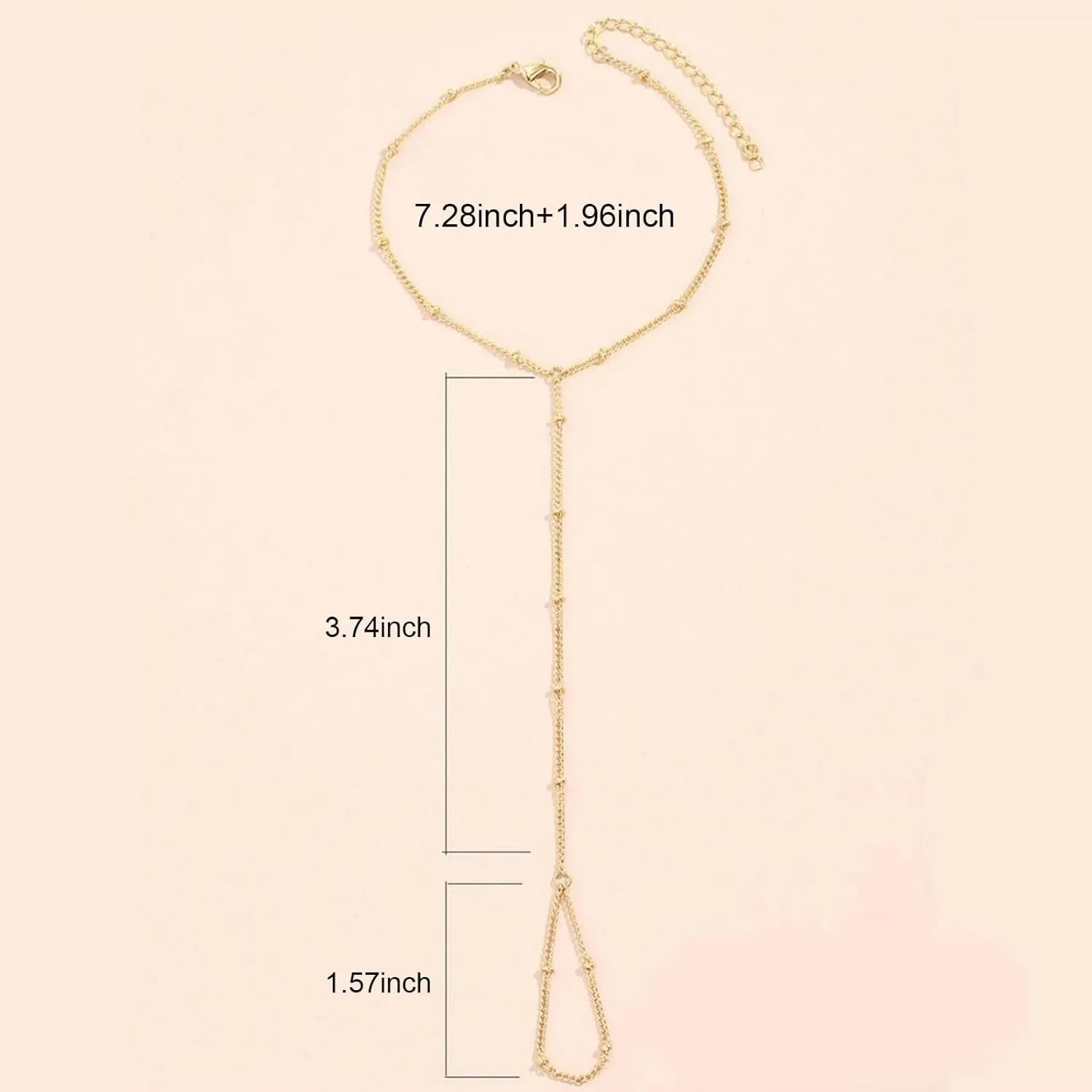 Hand Chain Gold Bracelets for Women Trendy Stuff Ring Bracelet Hand Chain Dainty Chain Bracelet Hand Jewelry Gifts