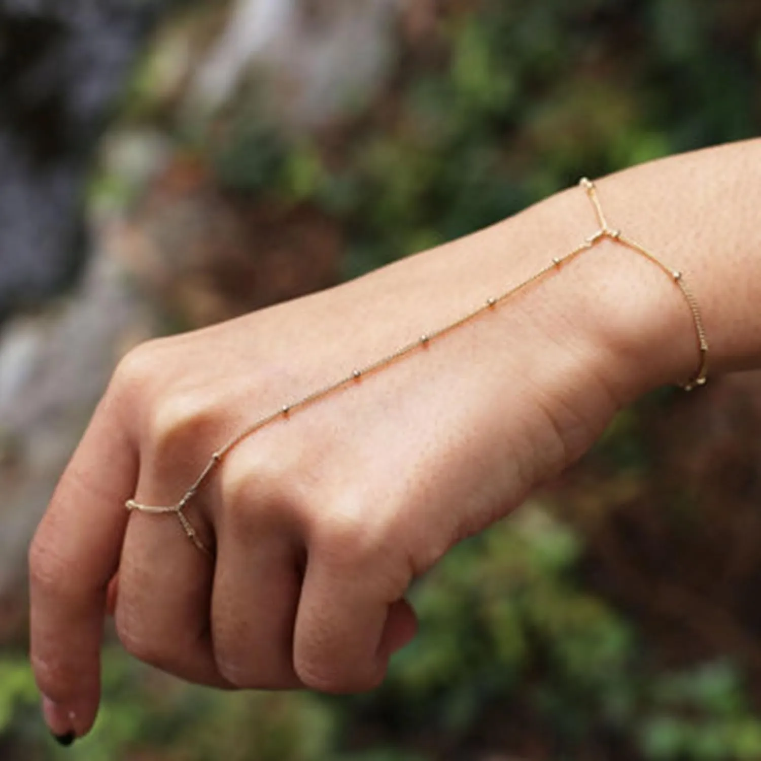 Hand Chain Gold Bracelets for Women Trendy Stuff Ring Bracelet Hand Chain Dainty Chain Bracelet Hand Jewelry Gifts