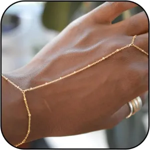 Hand Chain Gold Bracelets for Women Trendy Stuff Ring Bracelet Hand Chain Dainty Chain Bracelet Hand Jewelry Gifts