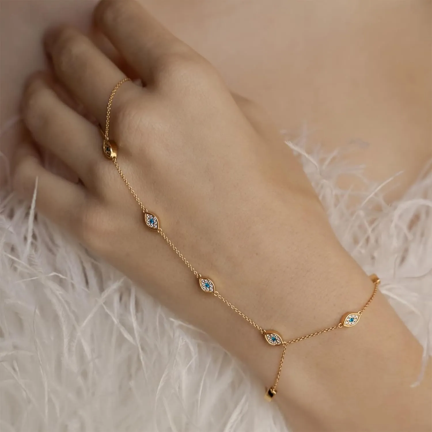 Hand Chain Gold Bracelets for Women Trendy Stuff Ring Bracelet Hand Chain Dainty Chain Bracelet Hand Jewelry Gifts
