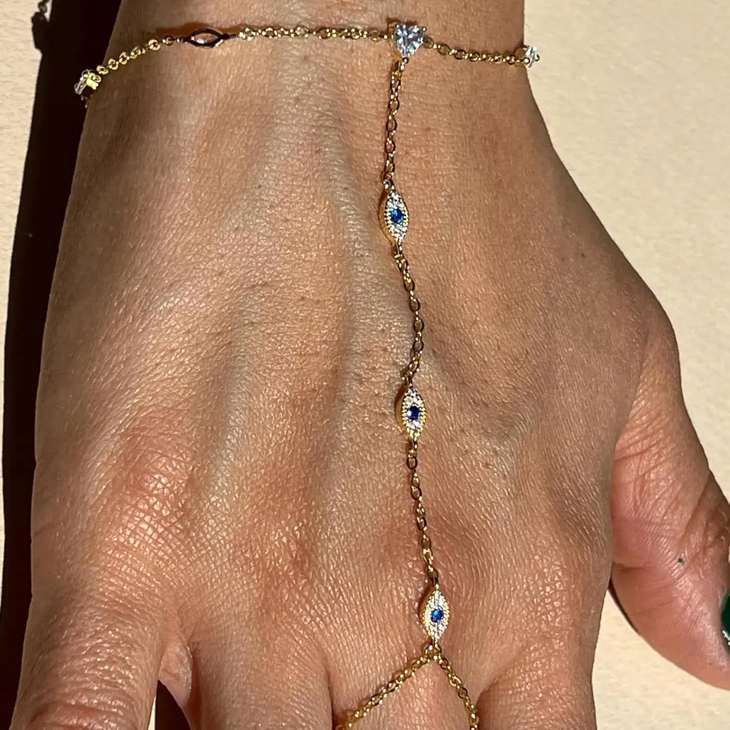 Hand Chain Gold Bracelets for Women Trendy Stuff Ring Bracelet Hand Chain Dainty Chain Bracelet Hand Jewelry Gifts