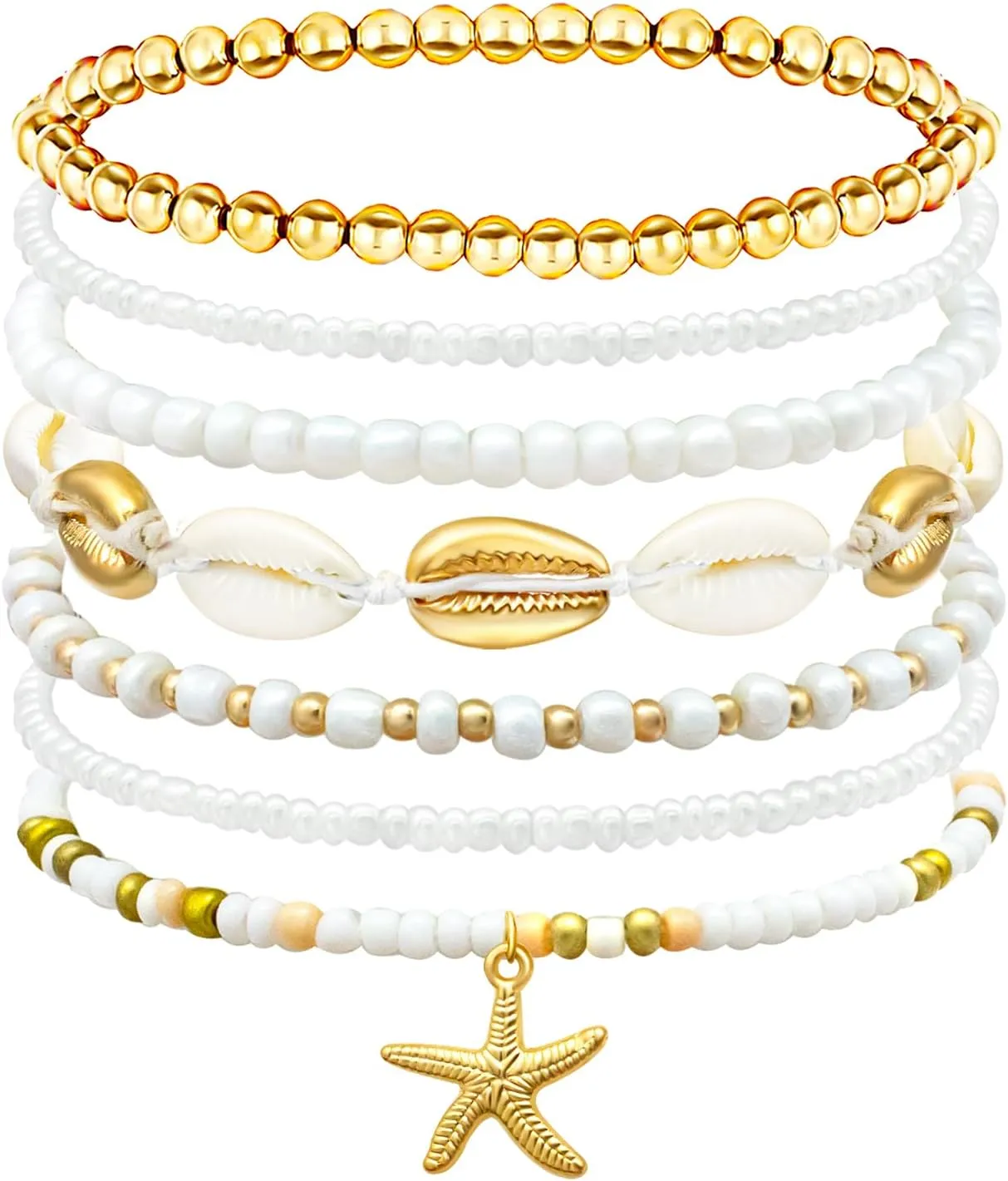Handmade Summer String Bracelets for Women - Boho Braided Adjustable Beaded Waterproof Surfer Beach Bracelet Jewelry for Women Men