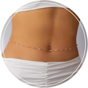 Harlermoon Sexy Waist Chains for Women 14K Gold Minimalist Pearl Belly Body Chain Waist Jewelry for Women Summer Beach Body Jewelry 27-37inch