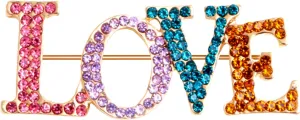 Heart Brooch For Women Cluster Pave Elegant Crystal Love Heart Brooches Pin Wedding Party Clothes Accessories Valentines Gift