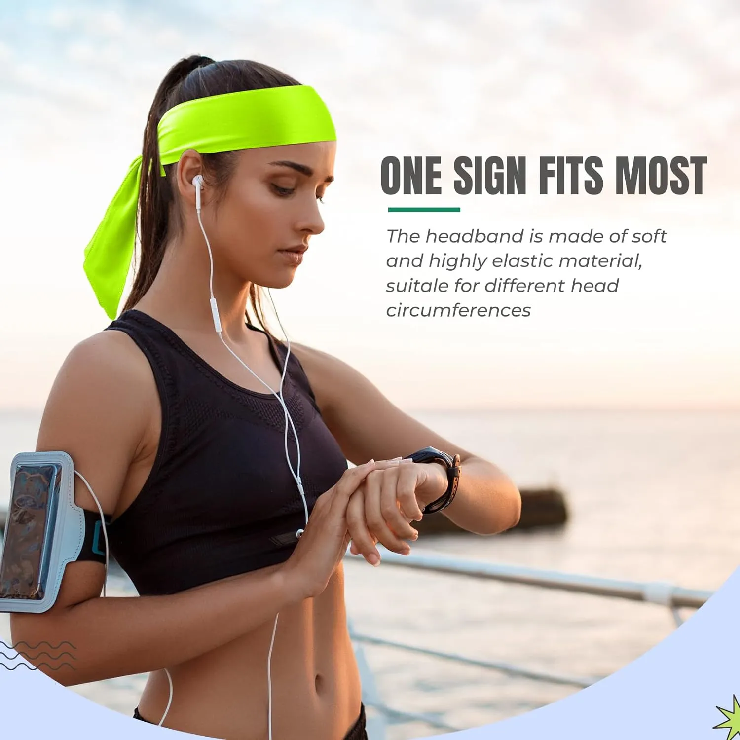 Hiboom 18 Pack Tie Headband Bulk Sports Tennis Headband for Men Women Ninja Karate Head Tie Athletic Sweatbands Elastic Hair Bands for Basketball, Football, Soccer, Running, Yoga