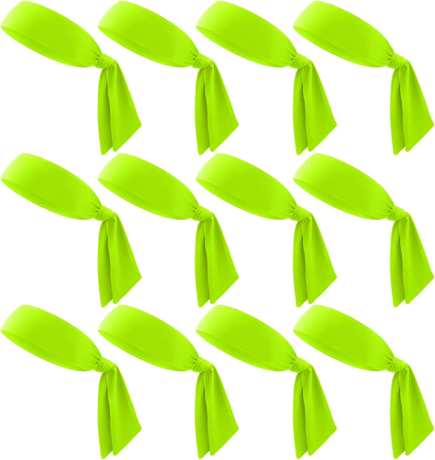 Hiboom 18 Pack Tie Headband Bulk Sports Tennis Headband for Men Women Ninja Karate Head Tie Athletic Sweatbands Elastic Hair Bands for Basketball, Football, Soccer, Running, Yoga