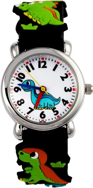 Jewtme Cute Toddler Children Kids Watches Ages 3-8 Analog Time Teacher 3D Silicone Band Cartoon Watch for Little Girls Boys