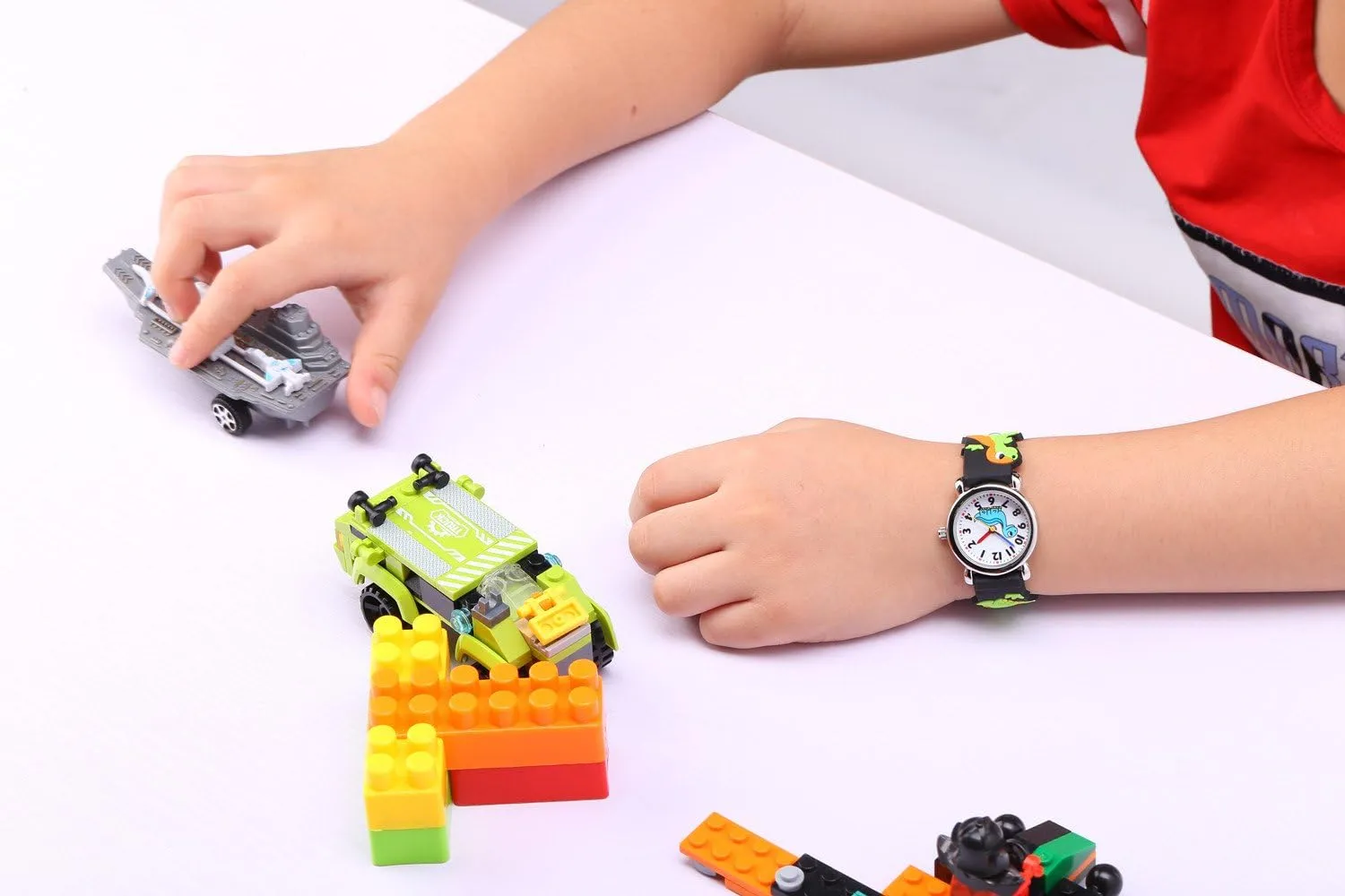 Jewtme Cute Toddler Children Kids Watches Ages 3-8 Analog Time Teacher 3D Silicone Band Cartoon Watch for Little Girls Boys