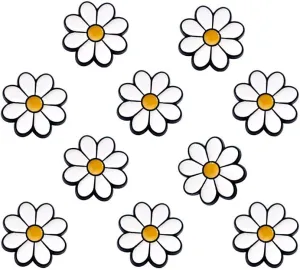 Joyci 10-Pack Women Brooch Lapel Pins Novelty Sunflower Daisy Safety Push Pin Buckle for Shirt Hat Cardigan Sweater Decorate Tie Tacks Pin Back Clutch