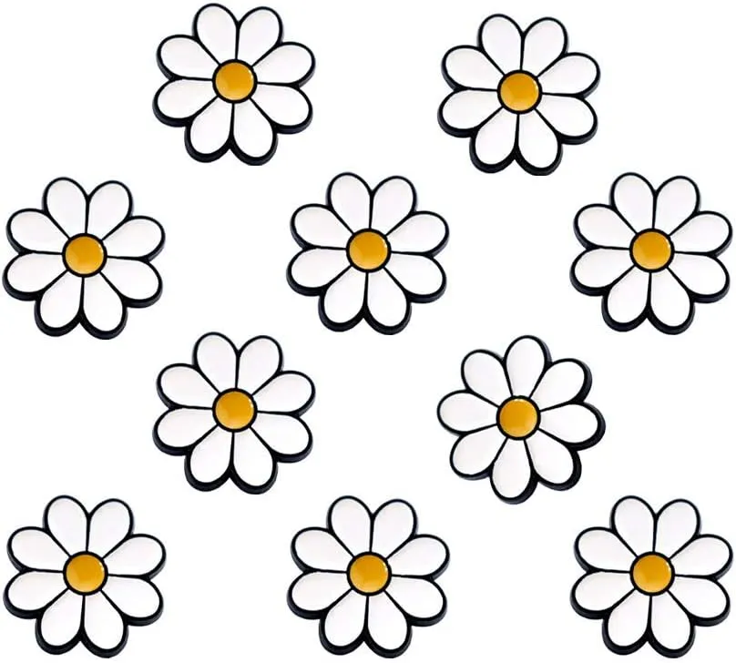 Joyci 10-Pack Women Brooch Lapel Pins Novelty Sunflower Daisy Safety Push Pin Buckle for Shirt Hat Cardigan Sweater Decorate Tie Tacks Pin Back Clutch