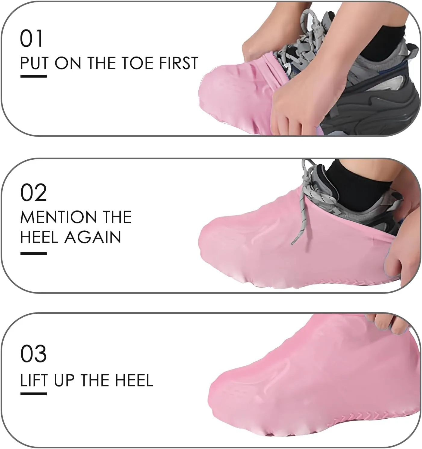 Kid Rain Silicone Shoe Covers, Anti-Slip Wear-Resistant and Portable Waterproof Shoe Covers, Kid Shoe Covers for Outdoor Home Travel Rain Boots