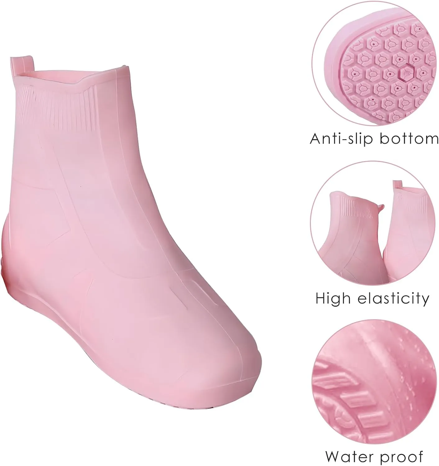 Kid Rain Silicone Shoe Covers, Anti-Slip Wear-Resistant and Portable Waterproof Shoe Covers, Kid Shoe Covers for Outdoor Home Travel Rain Boots