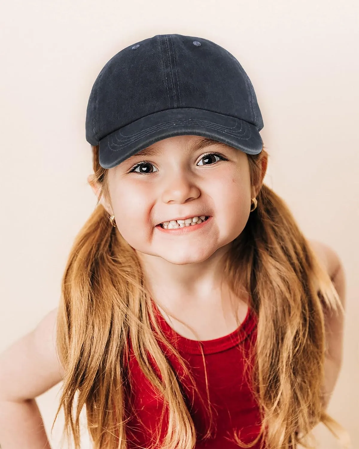 Kids Distresed-Washed Baseball Hat Infant Toddler Baby Boy Girl Hats Distresed for 2-8 Years