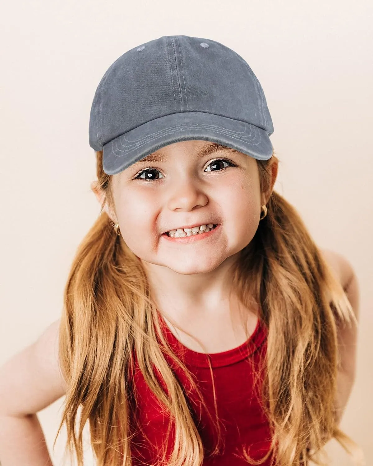 Kids Distresed-Washed Baseball Hat Infant Toddler Baby Boy Girl Hats Distresed for 2-8 Years