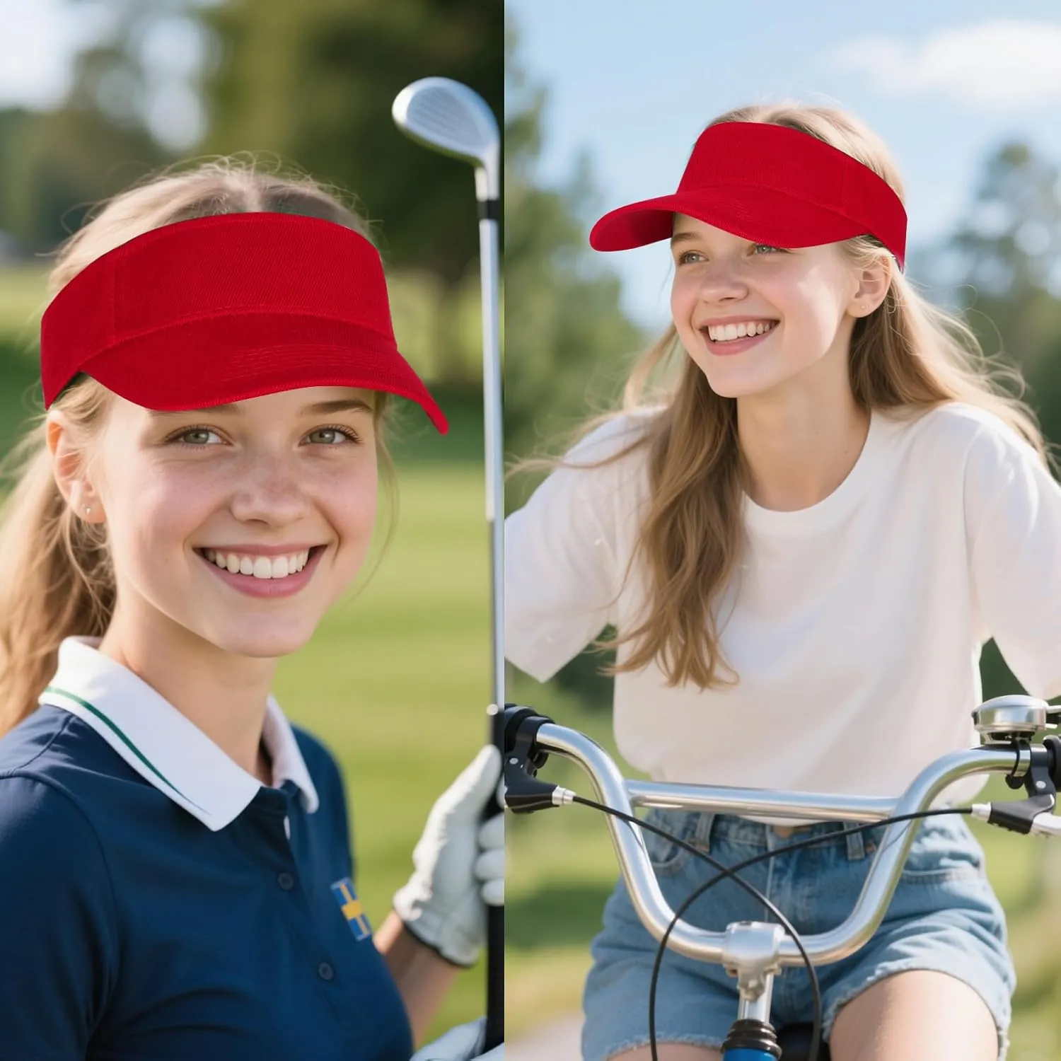 Kids Girls Boys Visor Sports Athletic Sun Visor Hats Adjustable Cotton Tennis Golf Visor Hat Beach Hat Baseball Cap