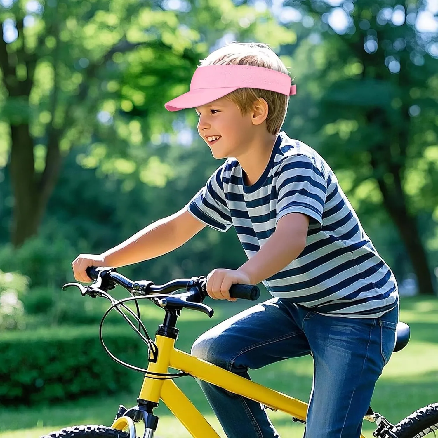 Kids Girls Boys Visor Sports Athletic Sun Visor Hats Adjustable Cotton Tennis Golf Visor Hat Beach Hat Baseball Cap