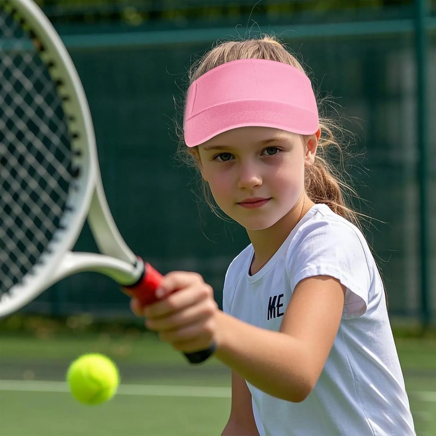 Kids Girls Boys Visor Sports Athletic Sun Visor Hats Adjustable Cotton Tennis Golf Visor Hat Beach Hat Baseball Cap