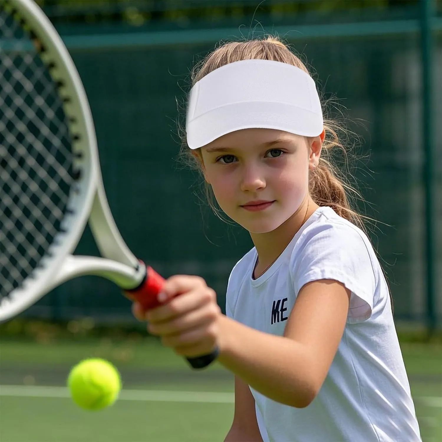 Kids Girls Boys Visor Sports Athletic Sun Visor Hats Adjustable Cotton Tennis Golf Visor Hat Beach Hat Baseball Cap