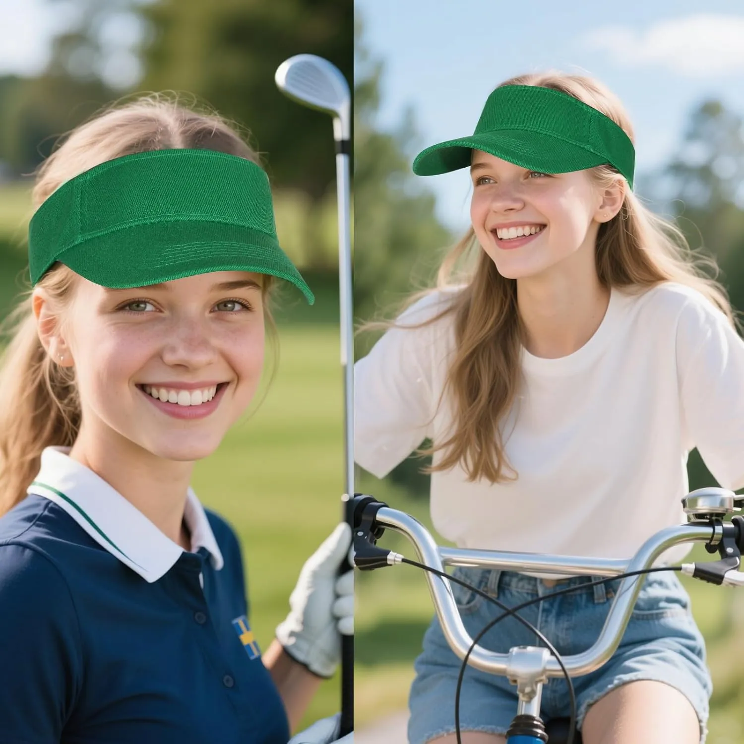 Kids Girls Boys Visor Sports Athletic Sun Visor Hats Adjustable Cotton Tennis Golf Visor Hat Beach Hat Baseball Cap