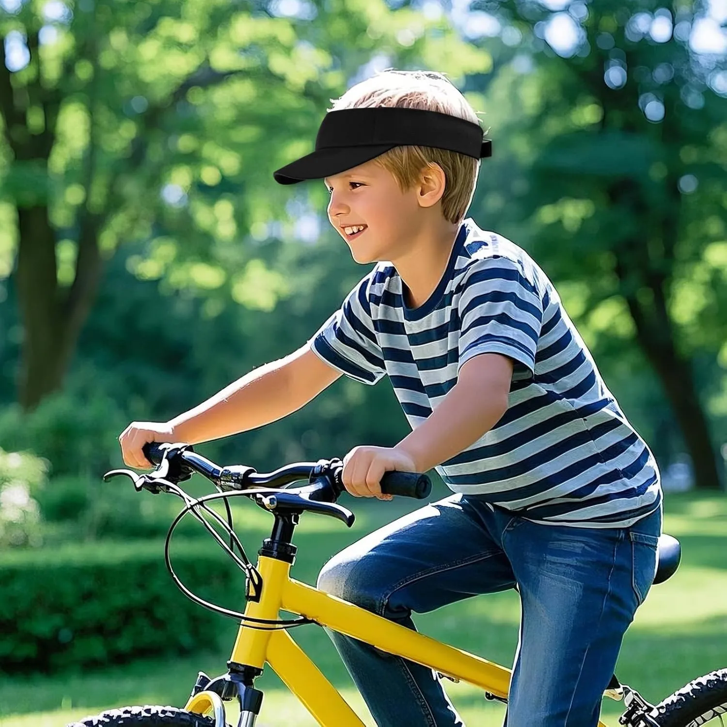 Kids Girls Boys Visor Sports Athletic Sun Visor Hats Adjustable Cotton Tennis Golf Visor Hat Beach Hat Baseball Cap
