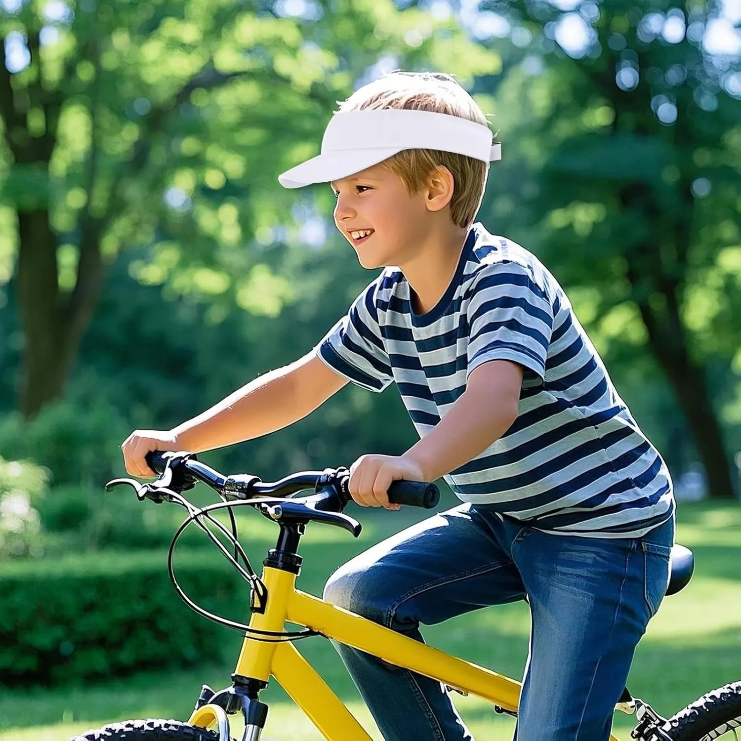 Kids Girls Boys Visor Sports Athletic Sun Visor Hats Adjustable Cotton Tennis Golf Visor Hat Beach Hat Baseball Cap