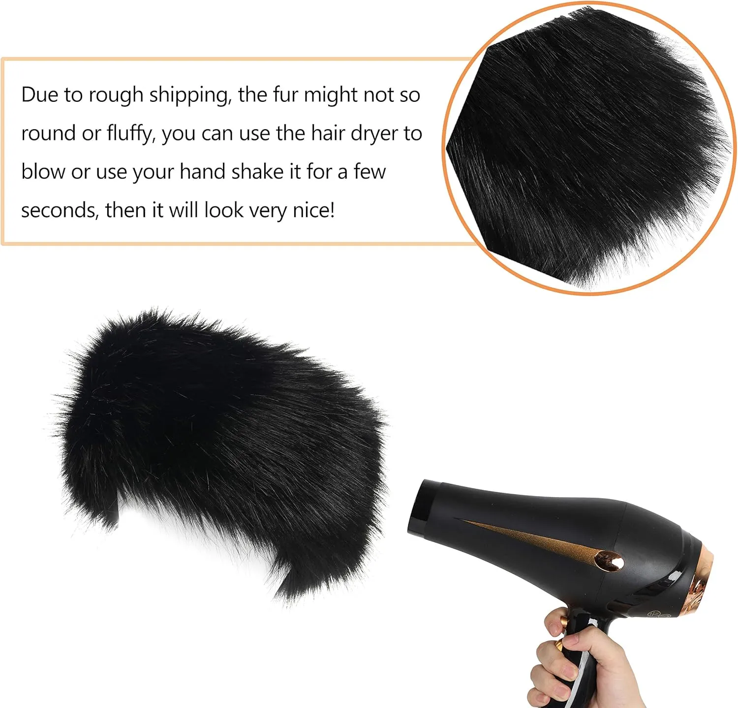 LA CARRIE Faux Fur Headband with Stretch Women's Winter Earwarmer Earmuff