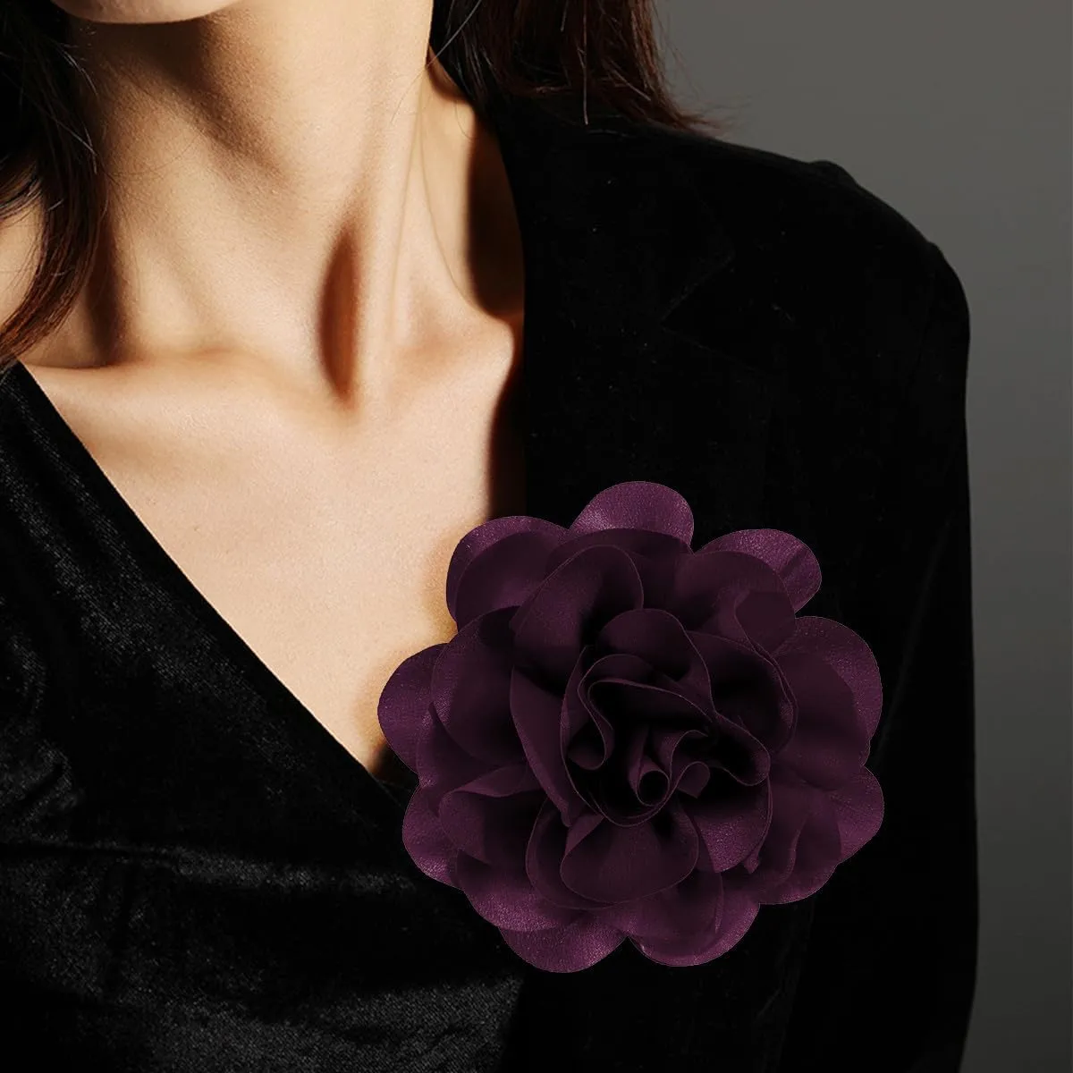 Large Rose Flower Brooches and Pins for Women | Rose Flower Hair Clips for Women, Lapel Pins for Women | Brooch for Women Dresses | Hat Pins for Women, Flower Hair, Pin for Clothes