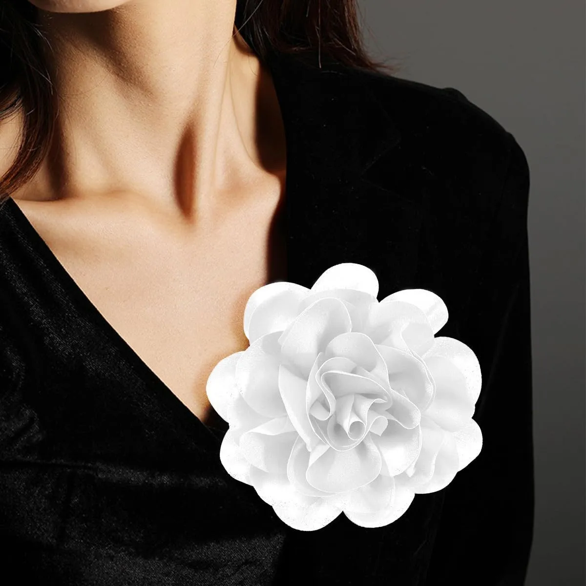 Large Rose Flower Brooches and Pins for Women | Rose Flower Hair Clips for Women, Lapel Pins for Women | Brooch for Women Dresses | Hat Pins for Women, Flower Hair, Pin for Clothes