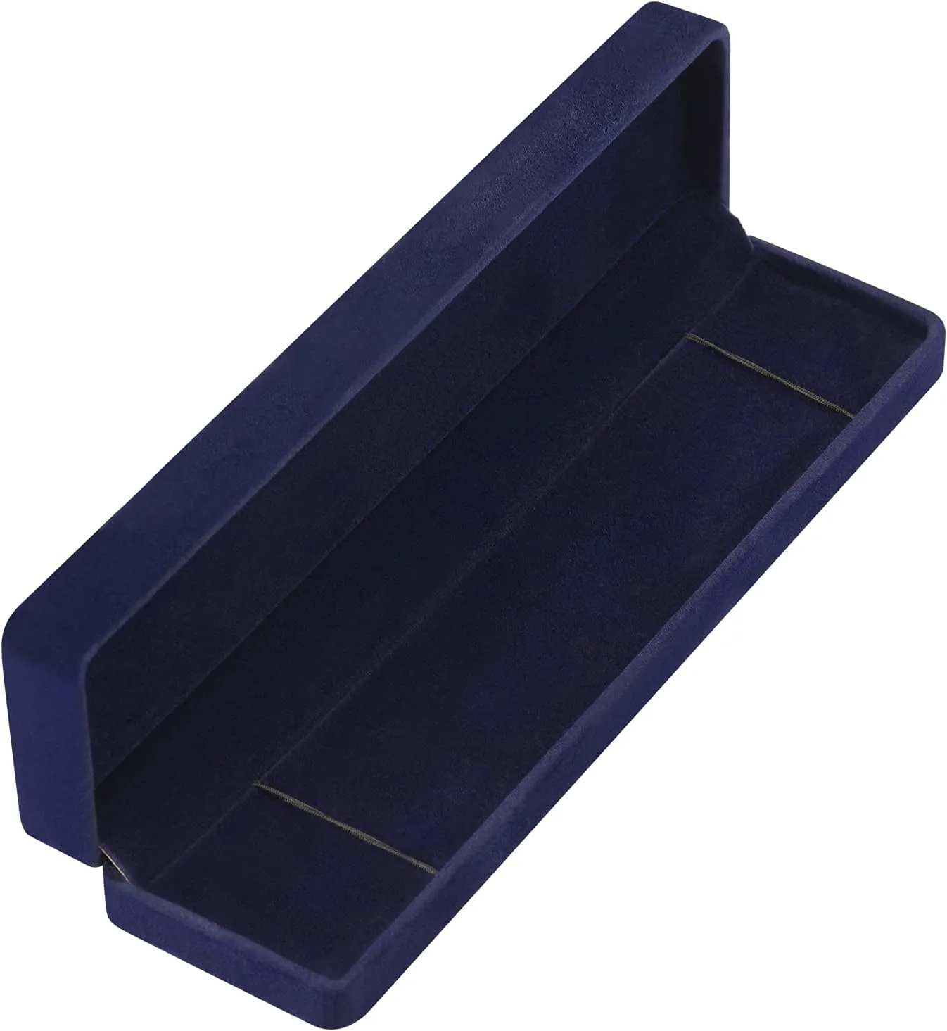 LETURE 2 Pieces Long Velvet Jewelry Chain Necklace Gift Box Set, Bracelet Storage Case, Jewellry Display Box for Wedding, Engagement,Proposal, Birthday and Anniversary (Blue)