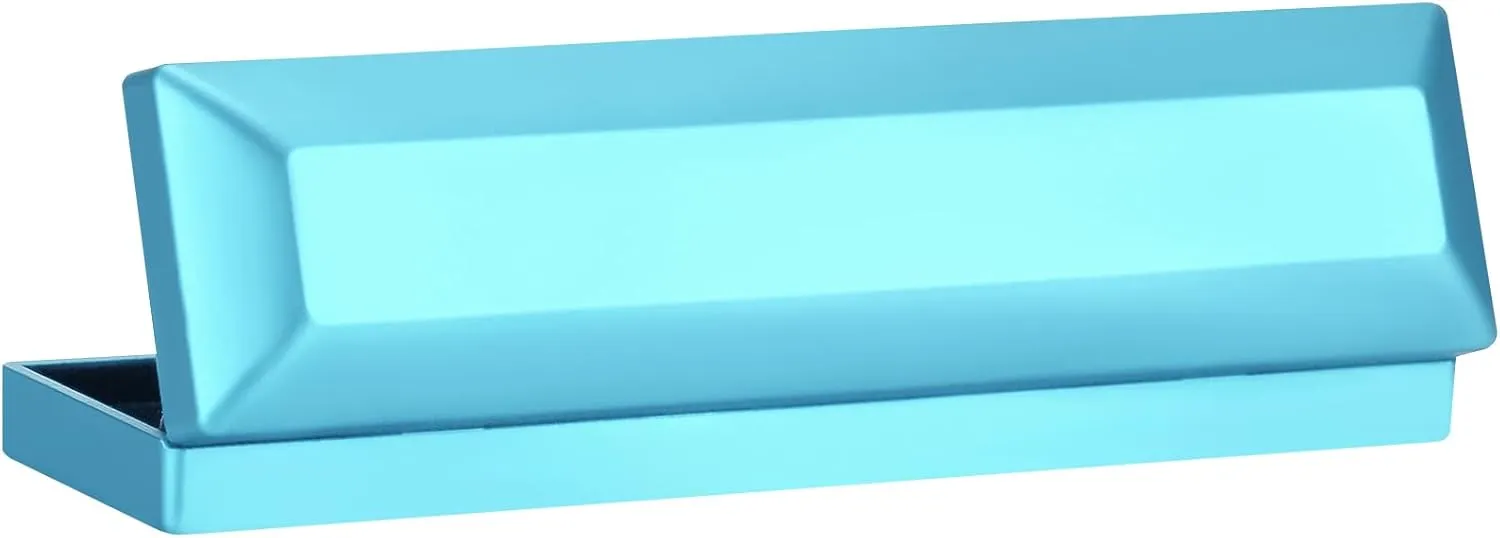Long Chain Necklace Jewelry Gift Box Case with LED Light, Elegant Velvet Necklace Pendant Bracelet Box for Jewelry Display Wedding Engagment Valentine's Day (Daphne Blue)