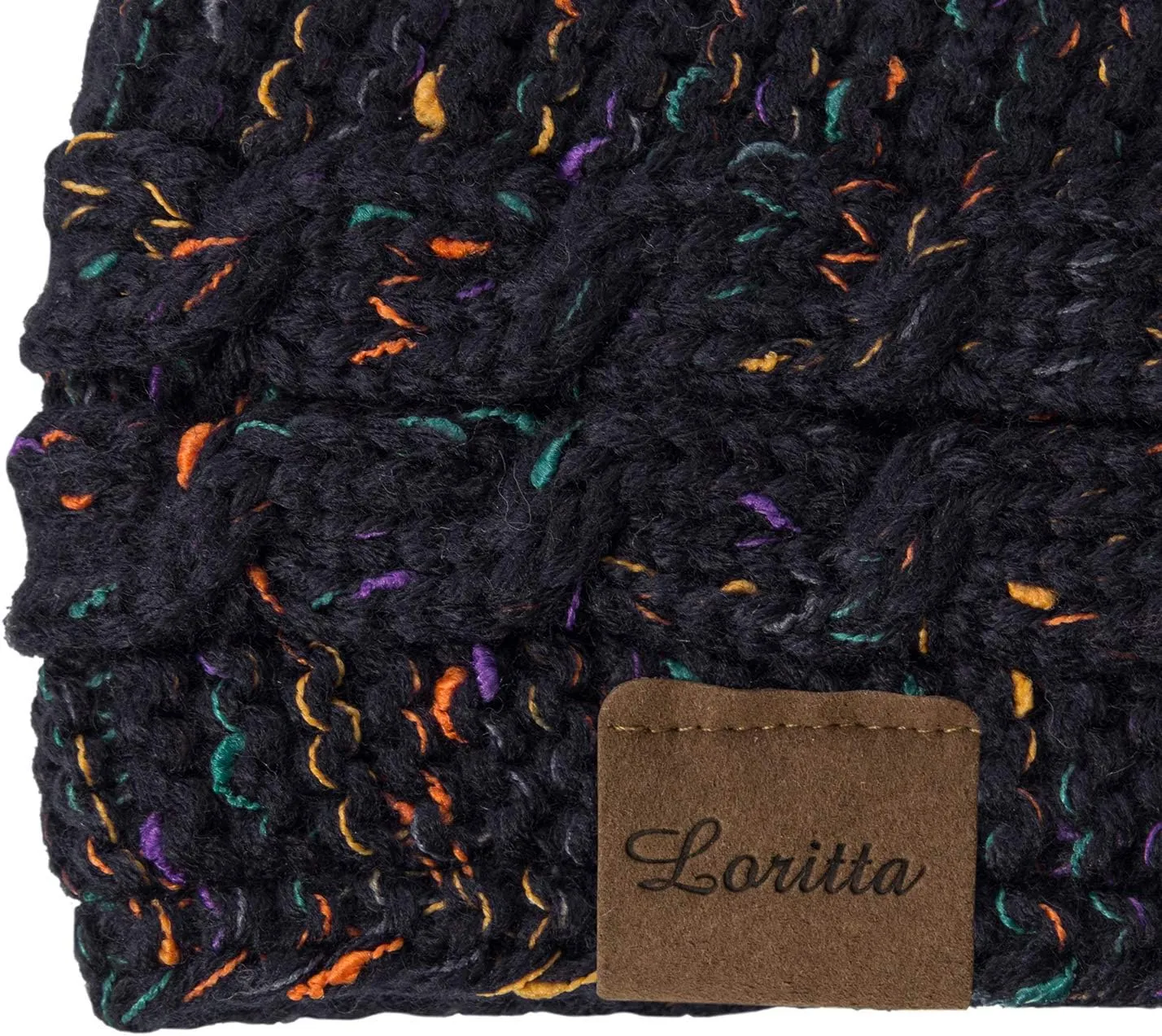 Loritta 4 Pack Womens Winter Headbands Fuzzy Fleece Lined Ear Warmer Cable Knit Thick Warm Crochet Headband Gifts