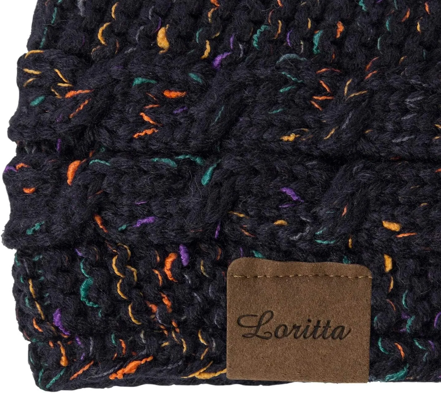 Loritta 4 Pack Womens Winter Headbands Fuzzy Fleece Lined Ear Warmer Cable Knit Thick Warm Crochet Headband Gifts