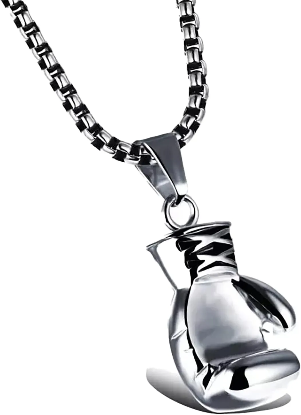 Men's Pendant Necklace Boxing Gloves Personality Pendant Necklace Domineering Men's Stainless Steel Necklace Men's Jewelry