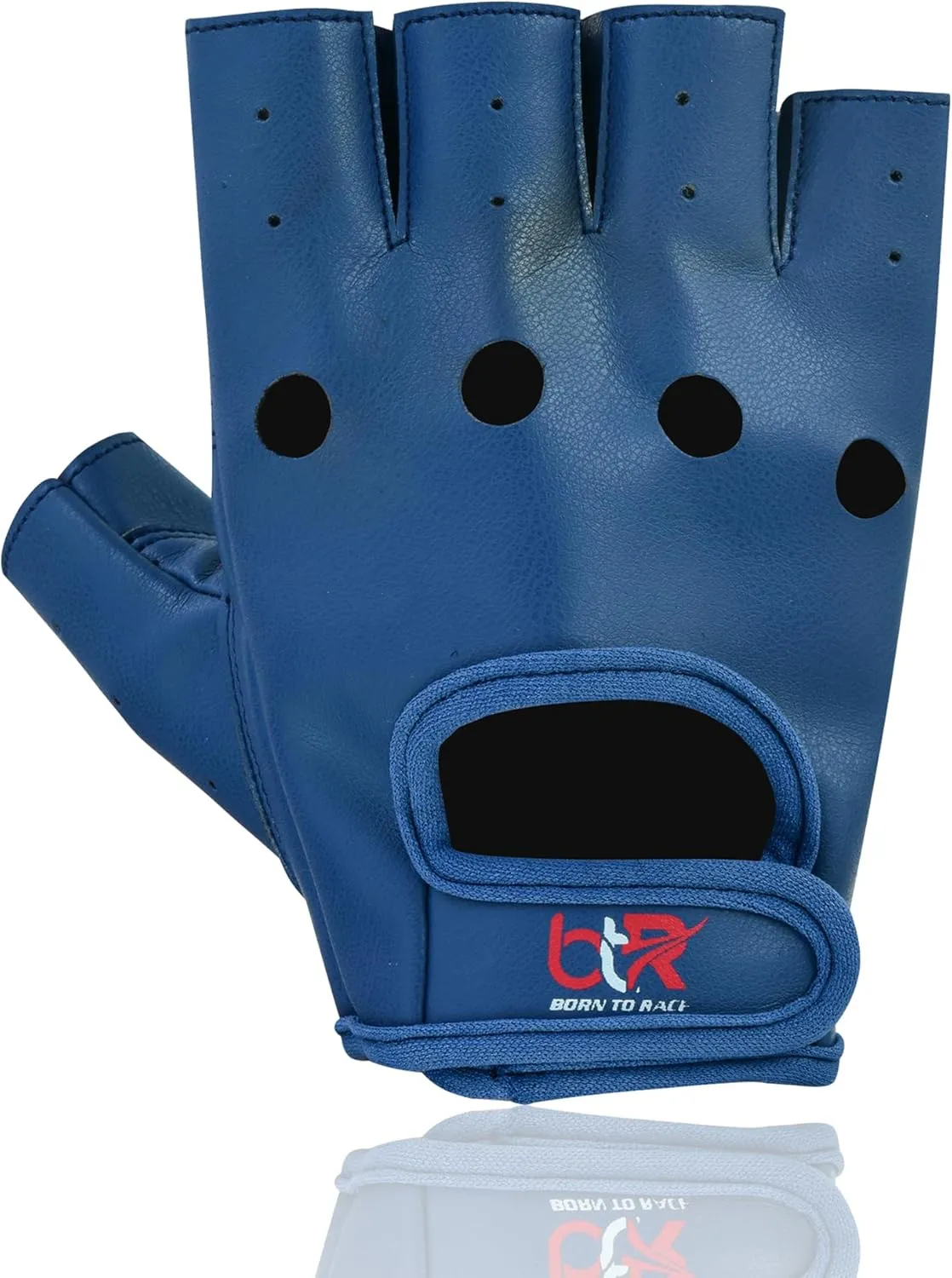 Men's Vegan PU Leather Fingerless Driving Gloves - Motorcycle, Weightlifting, Cycling, and Bus Driver Half-Finger Gloves