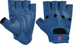 Men's Vegan PU Leather Fingerless Driving Gloves - Motorcycle, Weightlifting, Cycling, and Bus Driver Half-Finger Gloves