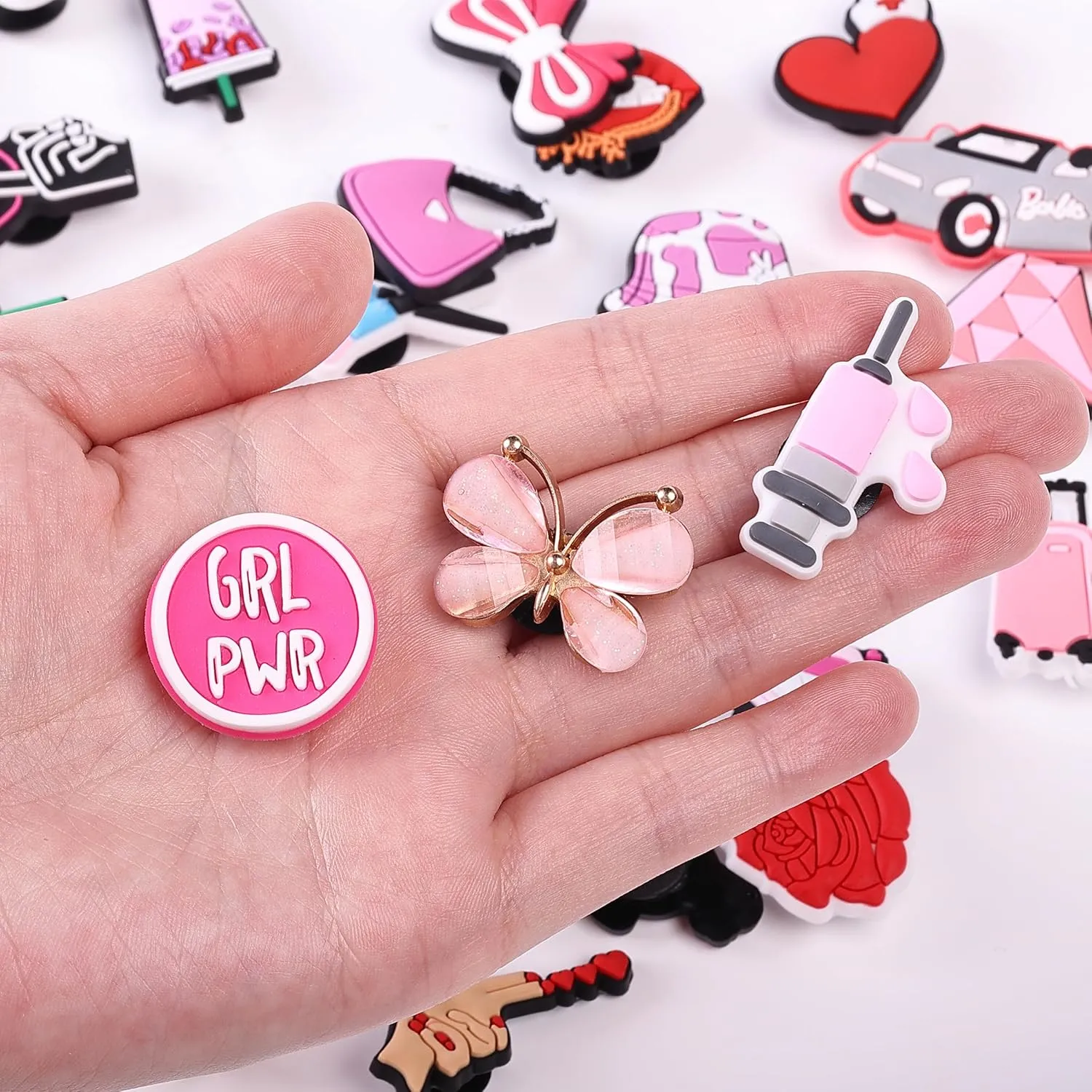 Mr. Pen- Different Charms, 30, 50, 60 Pcs, PVC Random Decoration Charms for Decoration