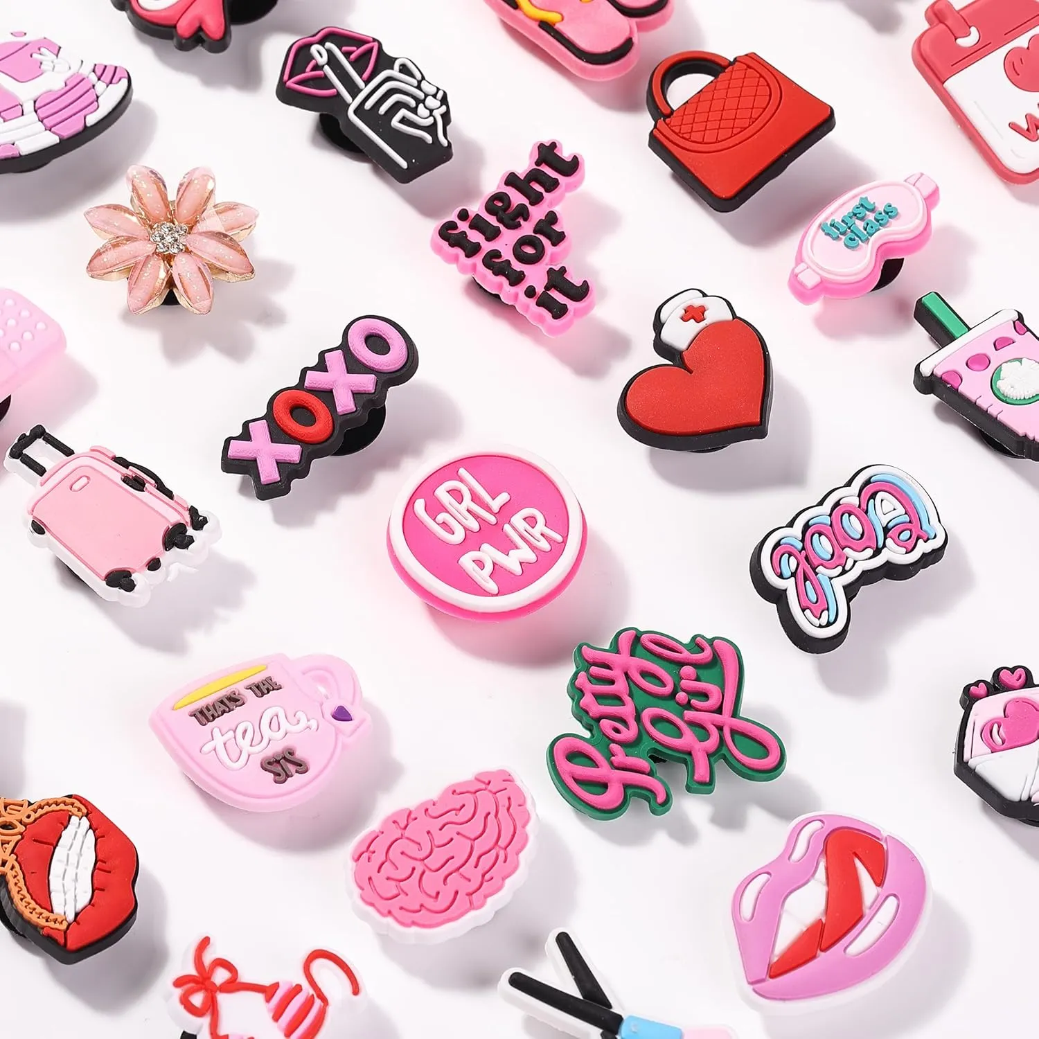 Mr. Pen- Different Charms, 30, 50, 60 Pcs, PVC Random Decoration Charms for Decoration