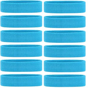 ONUPGO Sweatband Headbands for Men & Women -3PCS/12PCS Sports Headbands Moisture Wicking Athletic Cotton Terry Cloth Head Band