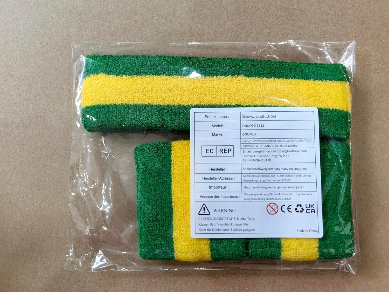 ONUPGO Sweatband Set Sports Headband Wristband Set Sweatbands Terry Cloth Wristband Wrist Sweatband Headbands Moisture Wicking Sweat Absorbing Head Band