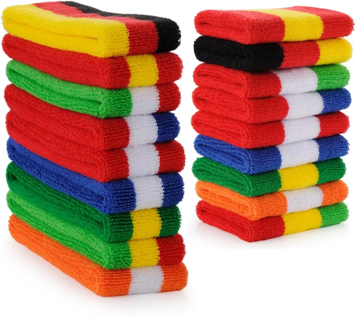 ONUPGO Sweatband Set Sports Headband Wristband Set Sweatbands Terry Cloth Wristband Wrist Sweatband Headbands Moisture Wicking Sweat Absorbing Head Band