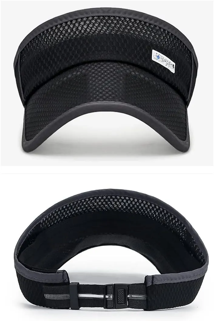 Outdoor Sport Cap Wide Brim UV Protection Breathable Adjustable Baseball Cap for Beach Golf Running Tennis