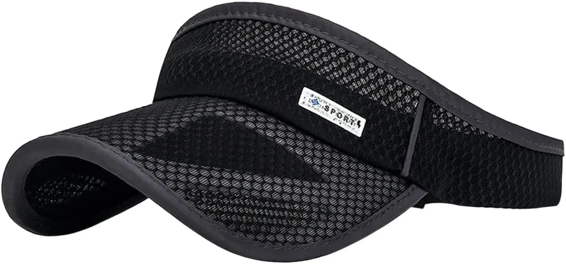 Outdoor Sport Cap Wide Brim UV Protection Breathable Adjustable Baseball Cap for Beach Golf Running Tennis