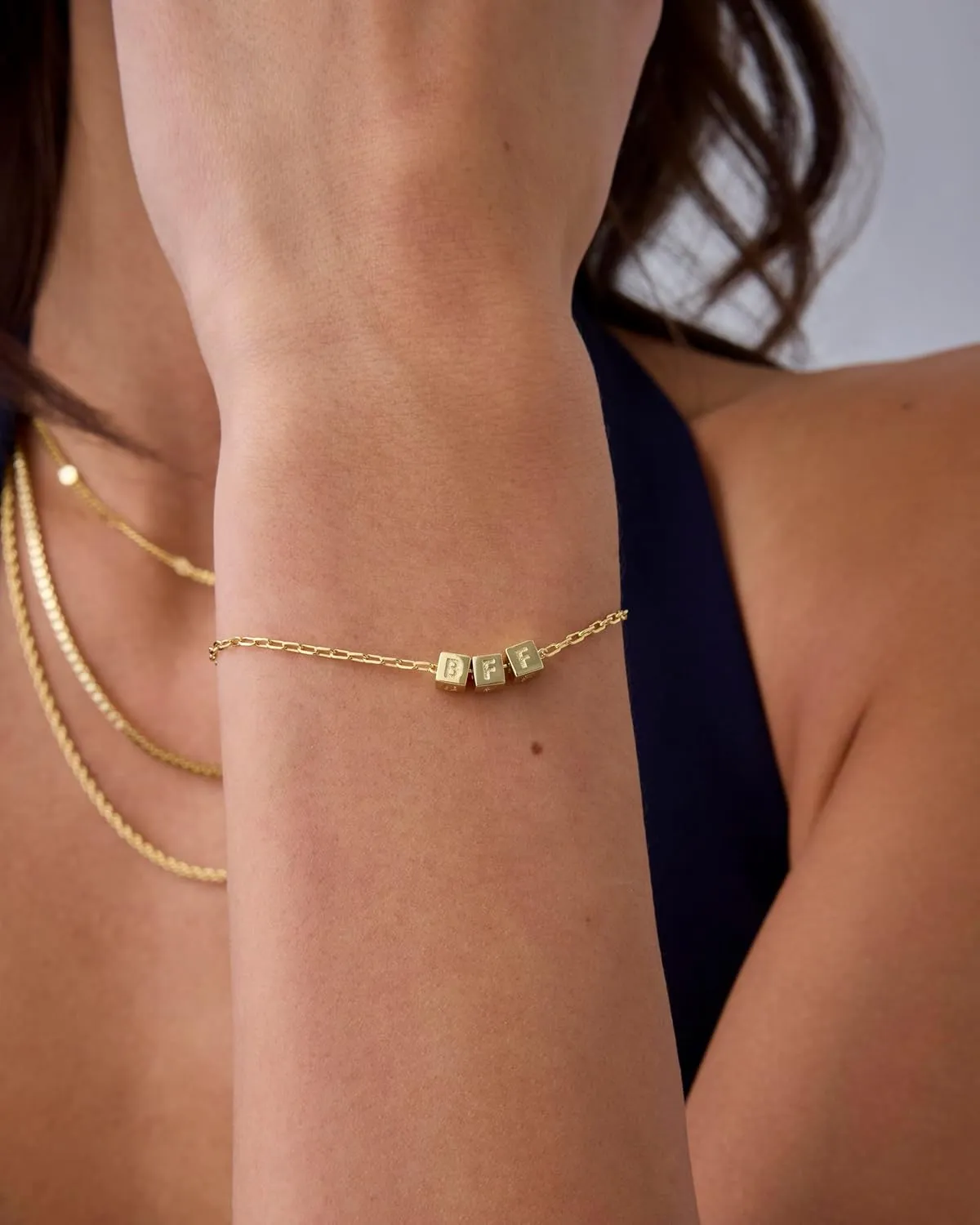 PAVOI 14K Gold Plated Friendship Matching Adjustable Bracelets for Women | Gold Best Friends Bracelet Set | BFF ILYSM Bracelet Pack