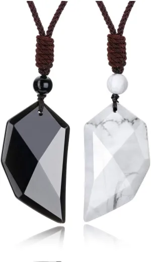 PESOENTH Crystal Yin Yang Heart Necklaces for Women Men,Couples Necklace Matching Necklace for Couples jewelry,couples necklaces Anniversary Valentine's Day Birthday Gifts for him and her Gifts