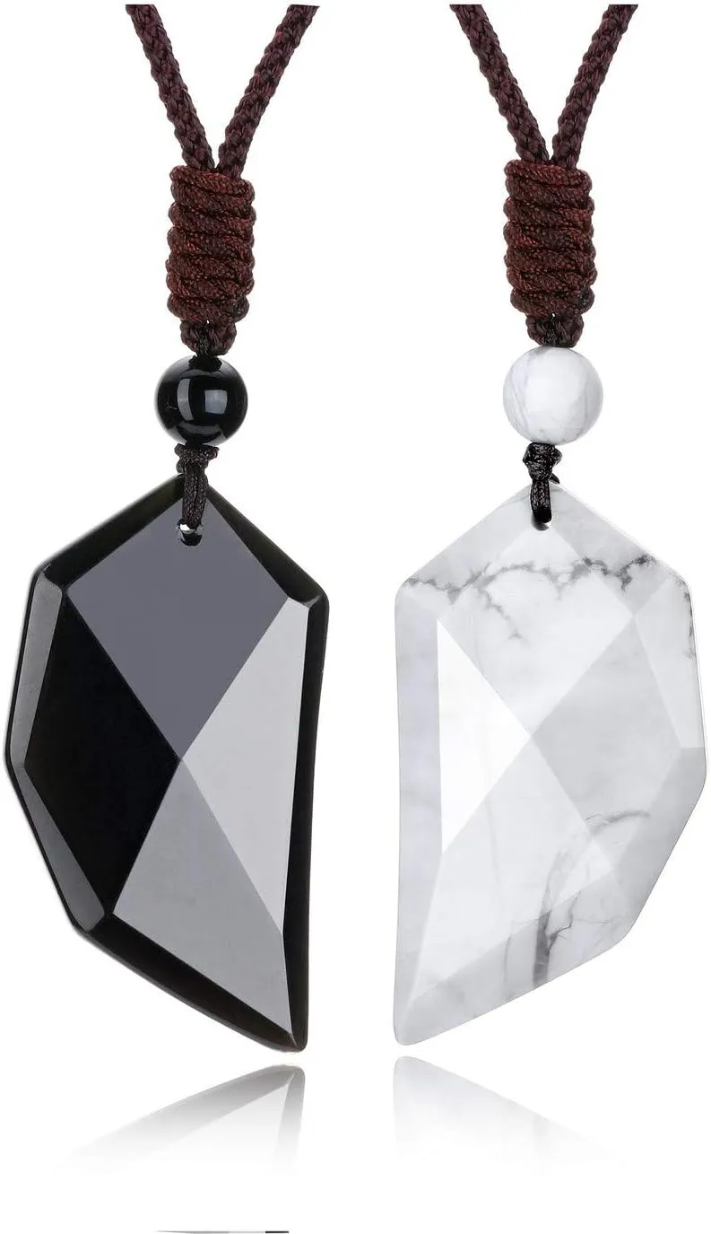 PESOENTH Crystal Yin Yang Heart Necklaces for Women Men,Couples Necklace Matching Necklace for Couples jewelry,couples necklaces Anniversary Valentine's Day Birthday Gifts for him and her Gifts